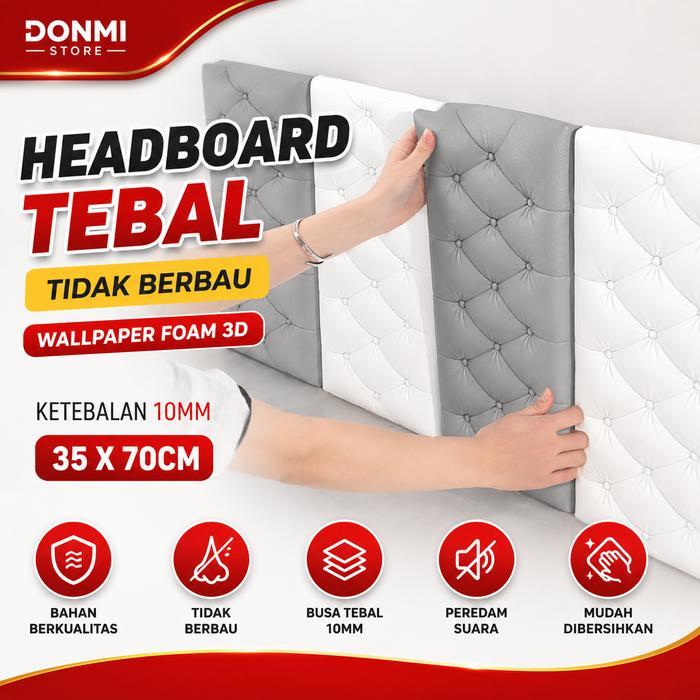 Donmi - Wallpaper Pelindung Dinding Foam Headboard Tebal 10mm untuk Bayi Busa Empuk Peredam