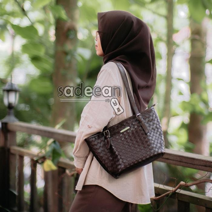 Lyora Bag - Totebag Wanita Aesthetic Multifungsi Motif Anyaman