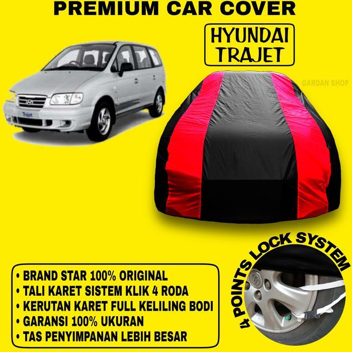 Sarung Mobil Hyundai Trajet Strip Merah Body Cover Penutup Trajet