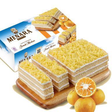 TERJAMIN Bolu Menara Lapis Stim Jeruk Medan - 500gr