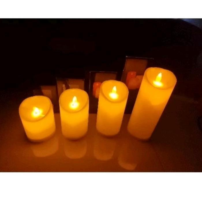 Lampu Lilin Led Goyang Tinggi 15cm Lilin Elektrik Goyang Lilin Goyang