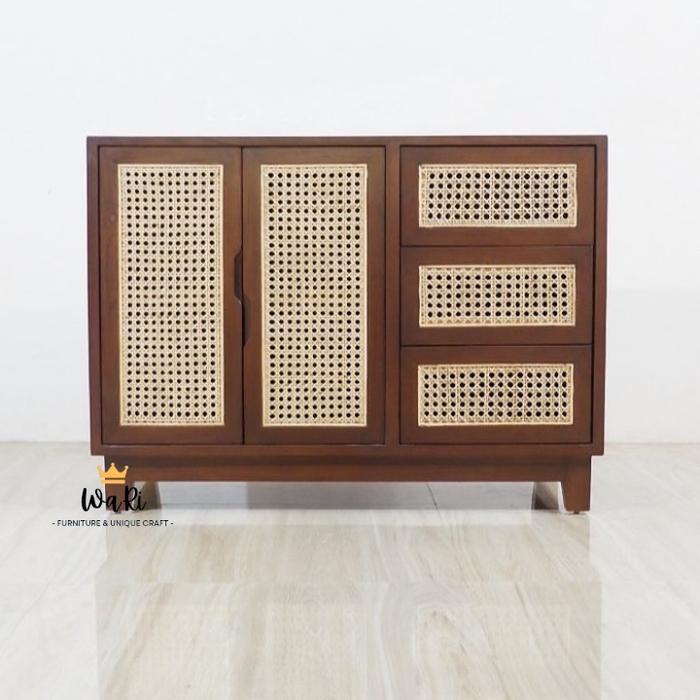 buffet drawer jati - buffet minimalis jati - cabinet drawer kayu jati