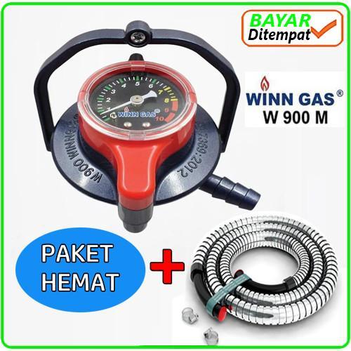 Promo Paket Regulator Winn Gas / Win Gas W 900 M + Selang 1,8 Meter Sni Original