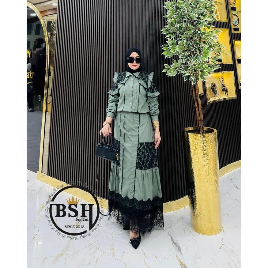 JTTOP" BSH KLARA SET ROK RENDA BURKAT MEWAH NYAMAN HITAM REMAJA DEWASA KONDANGAN MUSLIM PESTA BORDIR