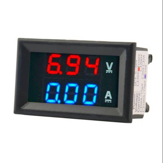 TERBARU DC Volt Meter & Ampere Meter Digital 100V 10A Digital Volt Meter