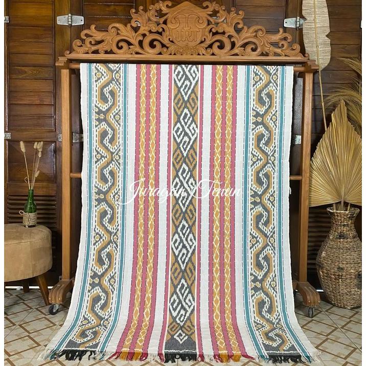 TENUN BLANKET SONGKET TORAJA PUTIH