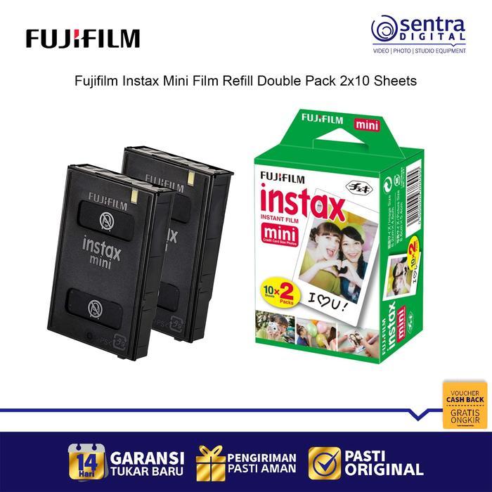 Fujifilm Instax Mini Film 2X10 Sheets Double Pack White - Kertas Refill Instax 20 Pcs