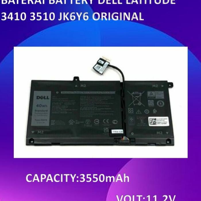 Baterai Battery Dell Latitude 3410 3510 Jk6Y6 Original