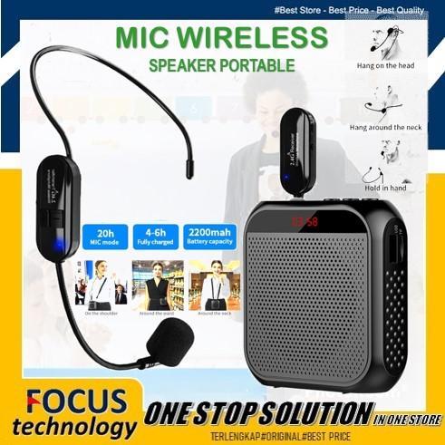 Promo Sky Megaphone Wireless Speaker Pinggang Mikrofon Mic Jepit Bando Yoga