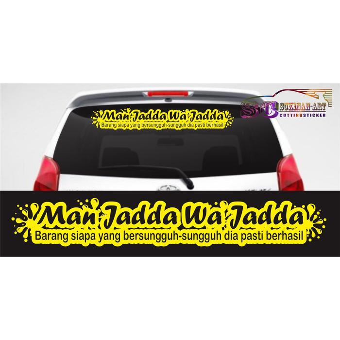 Stiker Motivasi Man Jadda Wa Jadda Mobil Stiker Cutting Sticker Cod