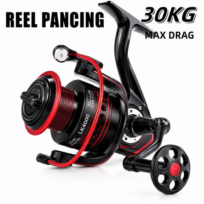 Terlaris Reel Pancing LK2000 3000 4000 5000 6000 7000 Putaran Halus Kuat Anti Karat Spool Aluminium