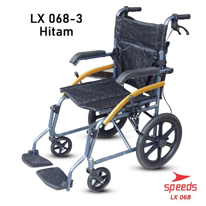 SPEEDS Kursi Roda 4in1 Travel Bisa Masuk Pesawat Wheel Chair Alluminium Bisa Dilipat Fitur Lengkap 0