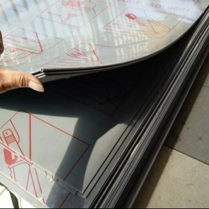 Plat PVC Abu-Abu 5mm x 100cm x 100cm / plat PVC Grey Lembaran
