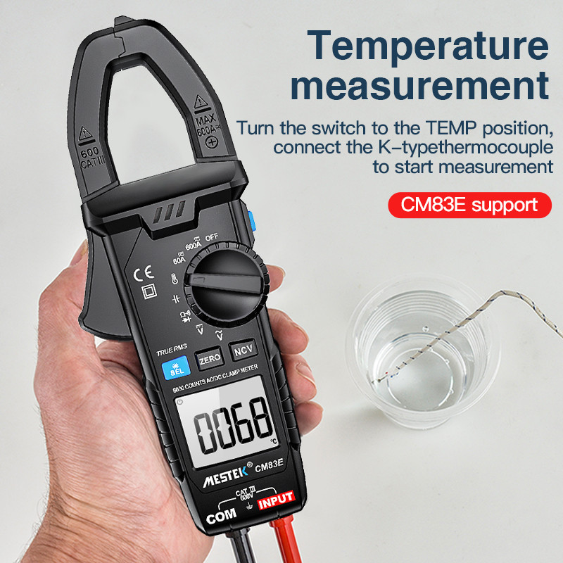 Mestek DC AC Current Clamp Meter 600A Amperimetric Clamp Digital Multimeters Current Clamp