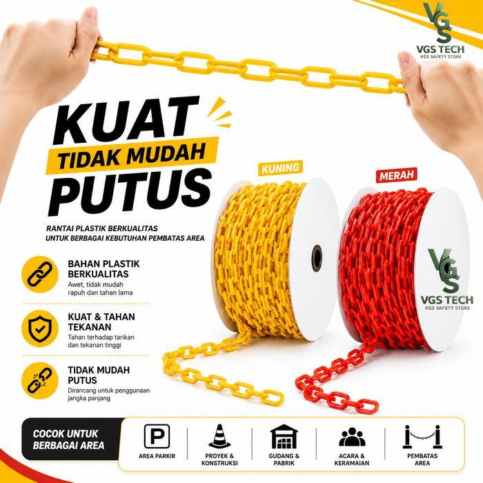 new Chain Plastic Rantai Plastik Plastic Chain PVC 8mm