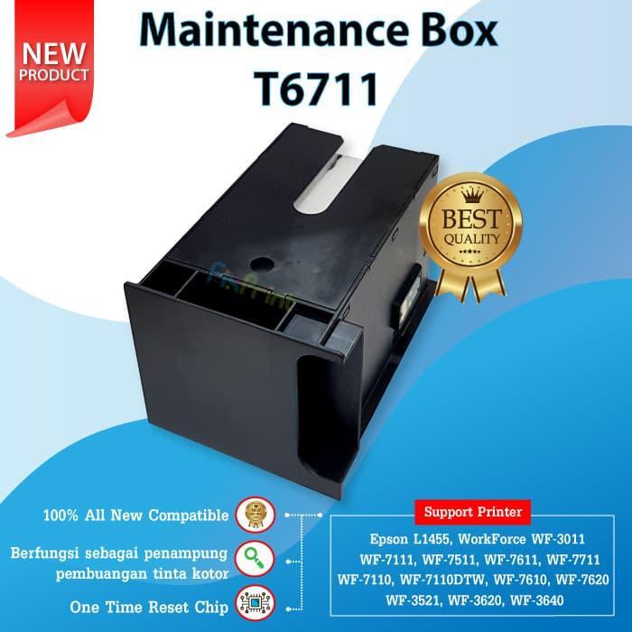 Artlande- Epson Maintenance Box T6711 E6711 Pxmb3 Reset Printer L1455 Wf7611