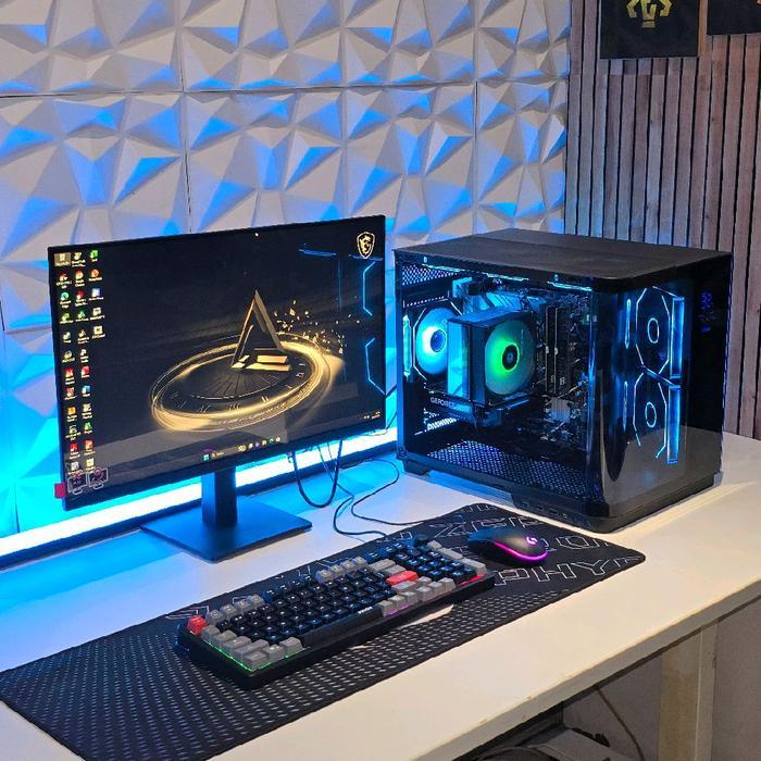 PC Gaming Full Set Core i7 6700 RTX 3050 6GB 16GB SSD LED 24"