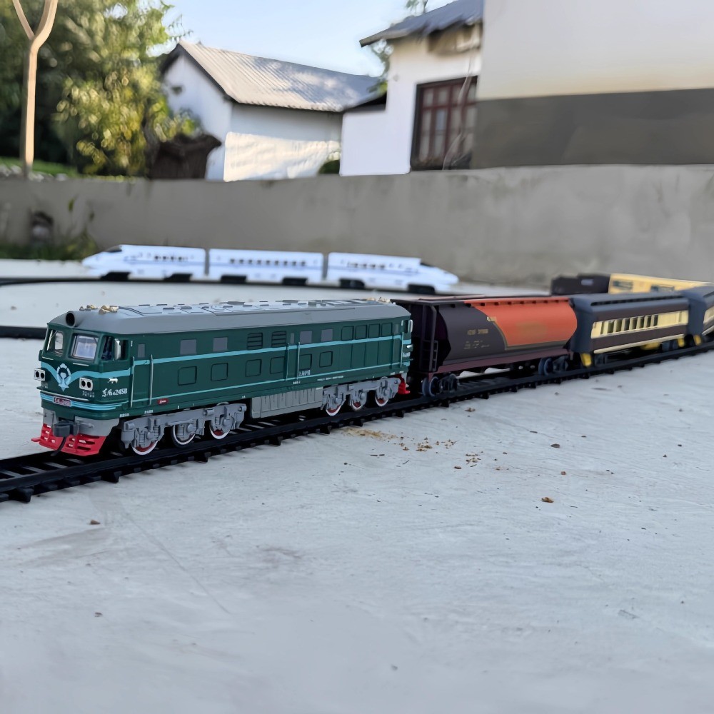 Simulated Fenfa electric Train Toy track model classical locomotive Dongfeng 4B train Children Toy