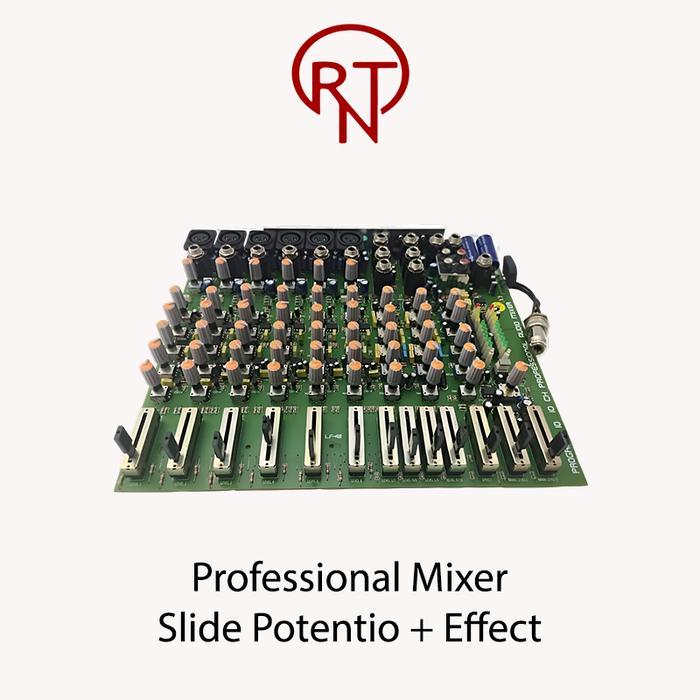 KIT PRO. 10 -10 Ch. Professional Mixer Slide Potentio+Effect (LF 411)