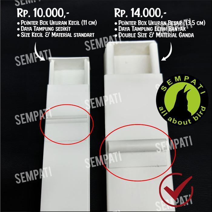 WADAH PAKAN BURUNG PARROT POINTER REWARD BOX