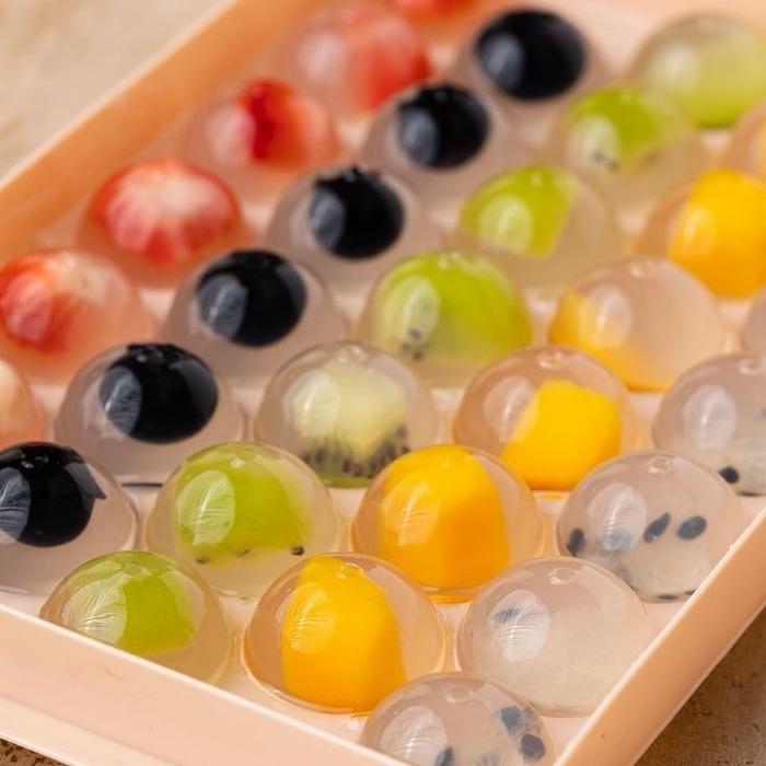 LKL x KUBOX - Cetakan Jelly Ball KUBOX Es Batu Bulat 33 grid ice cube tray alat pencetak Jelly atau