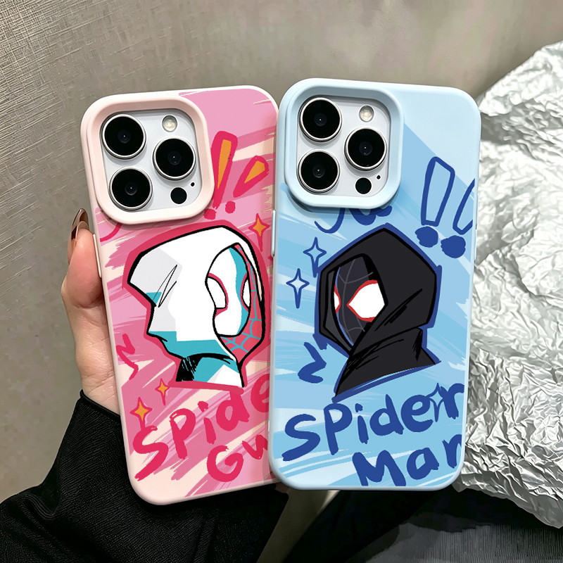 Couple Spiderman Case Hp Untuk Iphone 18 17 Pro Max 11 15 16 Pro Max 14 16 Plus 12 Pro 13 Softcase T