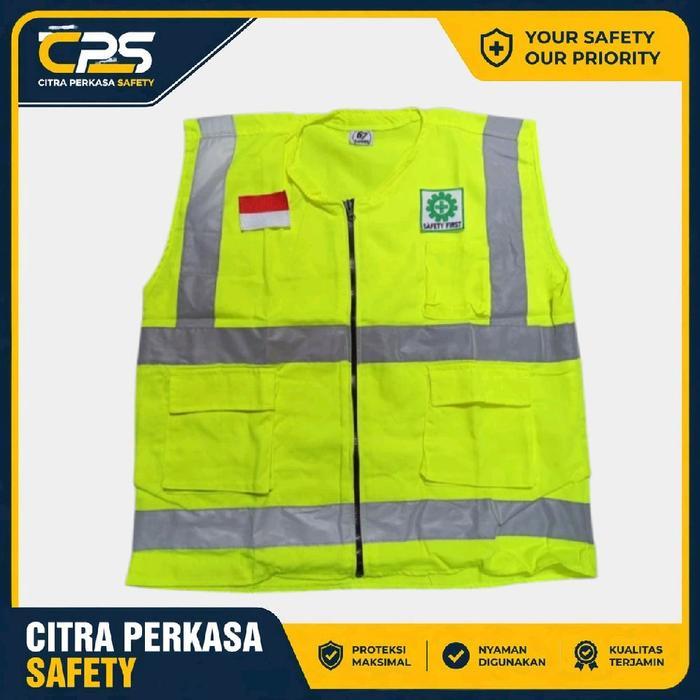 TERMURAH Rompi Safety/Rompi Drill Biru Dongker/Rompi Proyek Biru Dongker/Navy READY STOCK