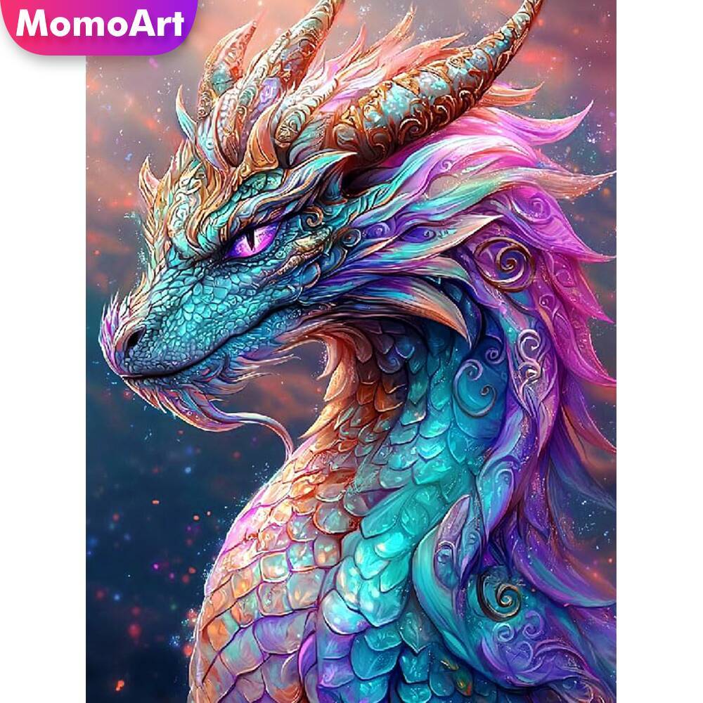 Momoart Dragon Diamond Painting Animal DIY Diamond Embroidery Pattern For Adults Beginners Mosaic