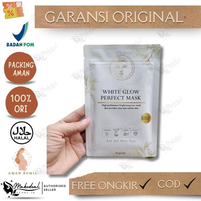 KJ SKINFLAIR WHITE GLOW PERFECT MASK POWDER MASKER WHITENING GLOWING BY SKINFLAIR