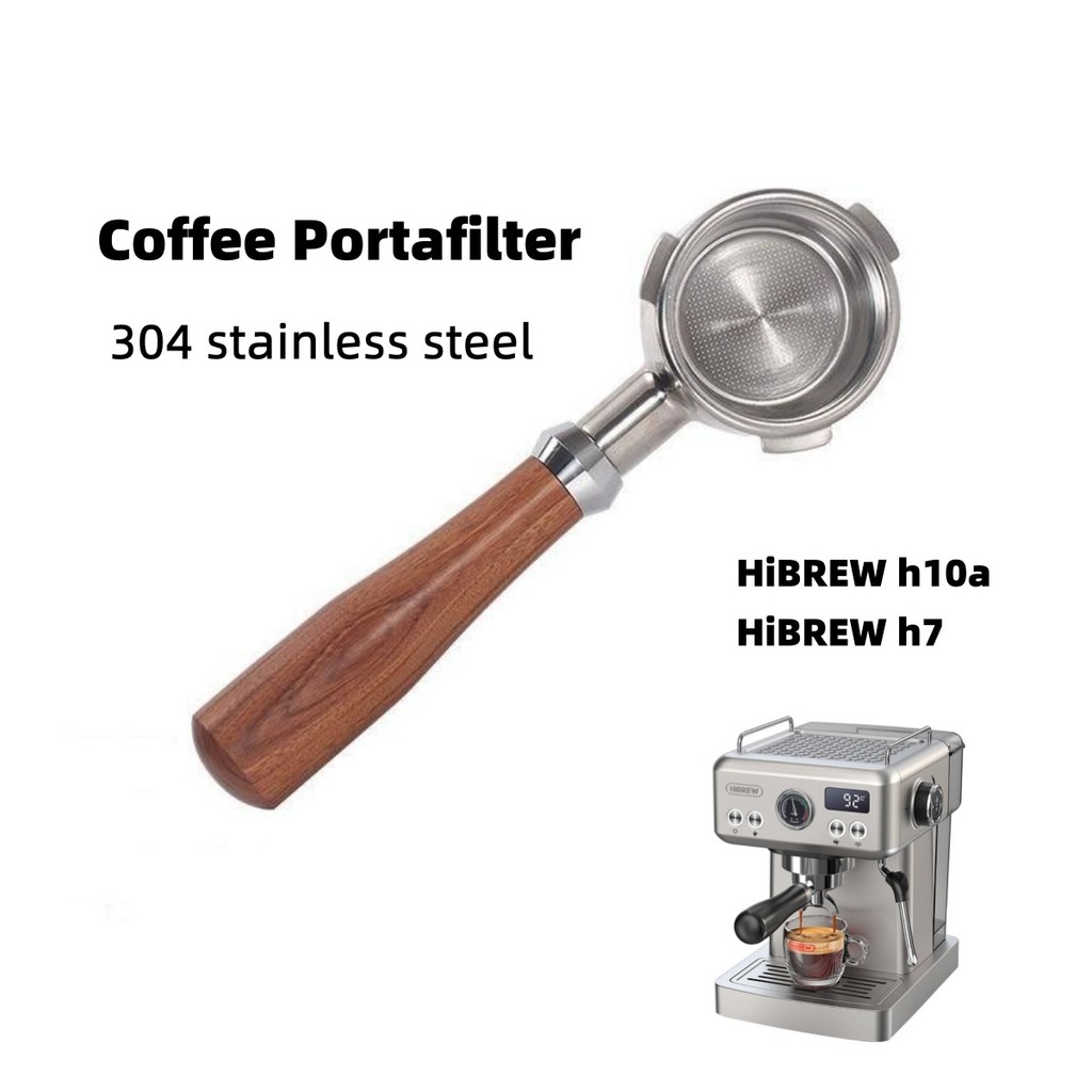 58mm 3 Ears Bottomless Coffee Portafilter with 2 Basket18g for Hibrew h7/Hibrew h7a /Hibrew h10a Cof