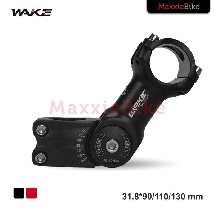 Polygon Bicycle - Wake A820 Stem Sepeda Mtb 0-60 Derajat Os 31.8Mm 90 110 130Mm Adjustable Bike Stem