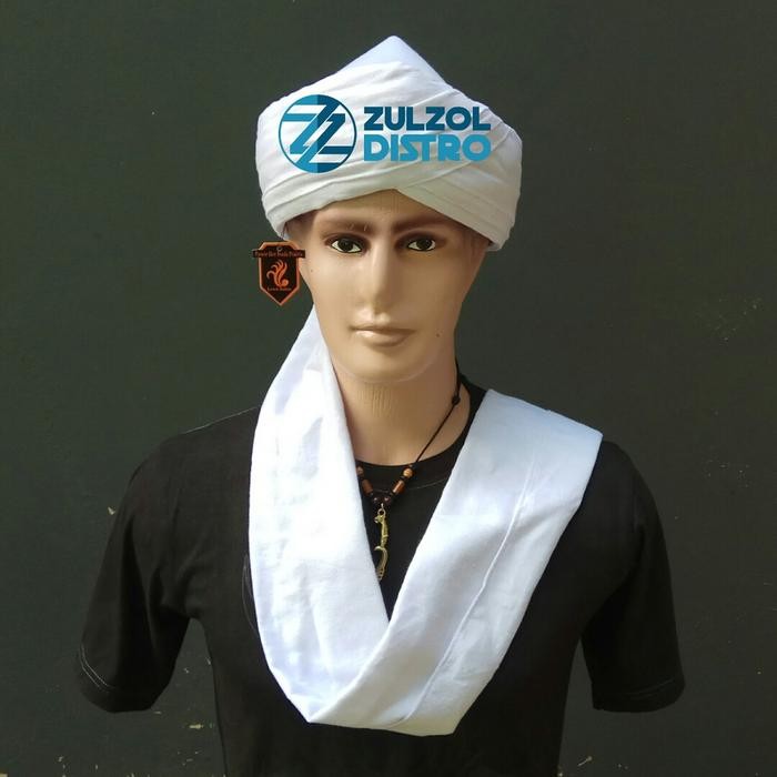 DISKON Sorban Imamah Hijau Sufi Tali Panjang / Peci Imamah Permanen READY STOCK