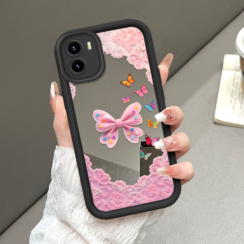 Casing Hp Untuk VIVO Y15S Y01 Y01A Y15A Y15C Cermin Softcase Case Phone Kesing Kupu 8809 JZ