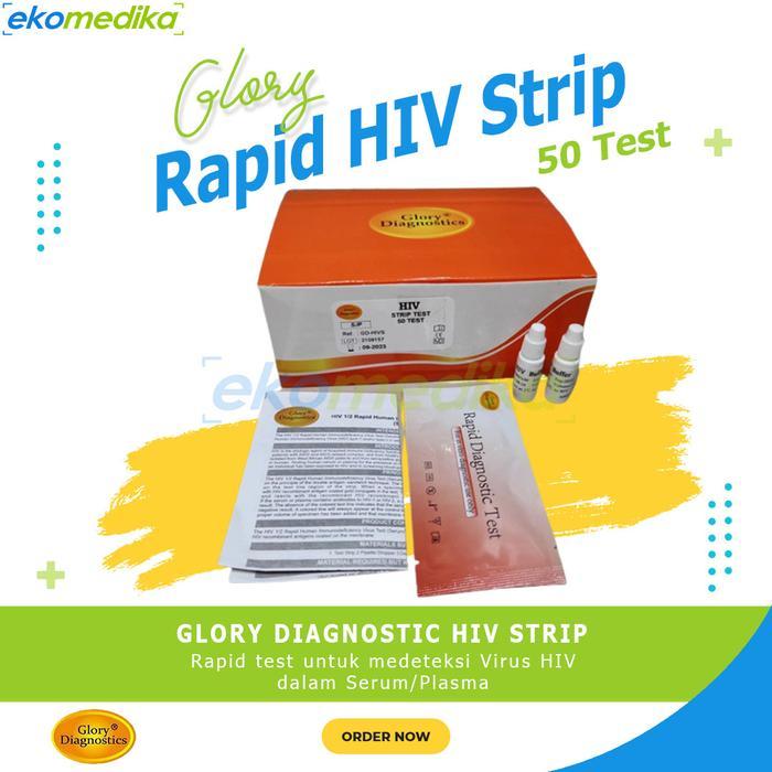 Terlaris HIV Strip Glory Diagnostics / HIV Test Strip isi 50 test SALE