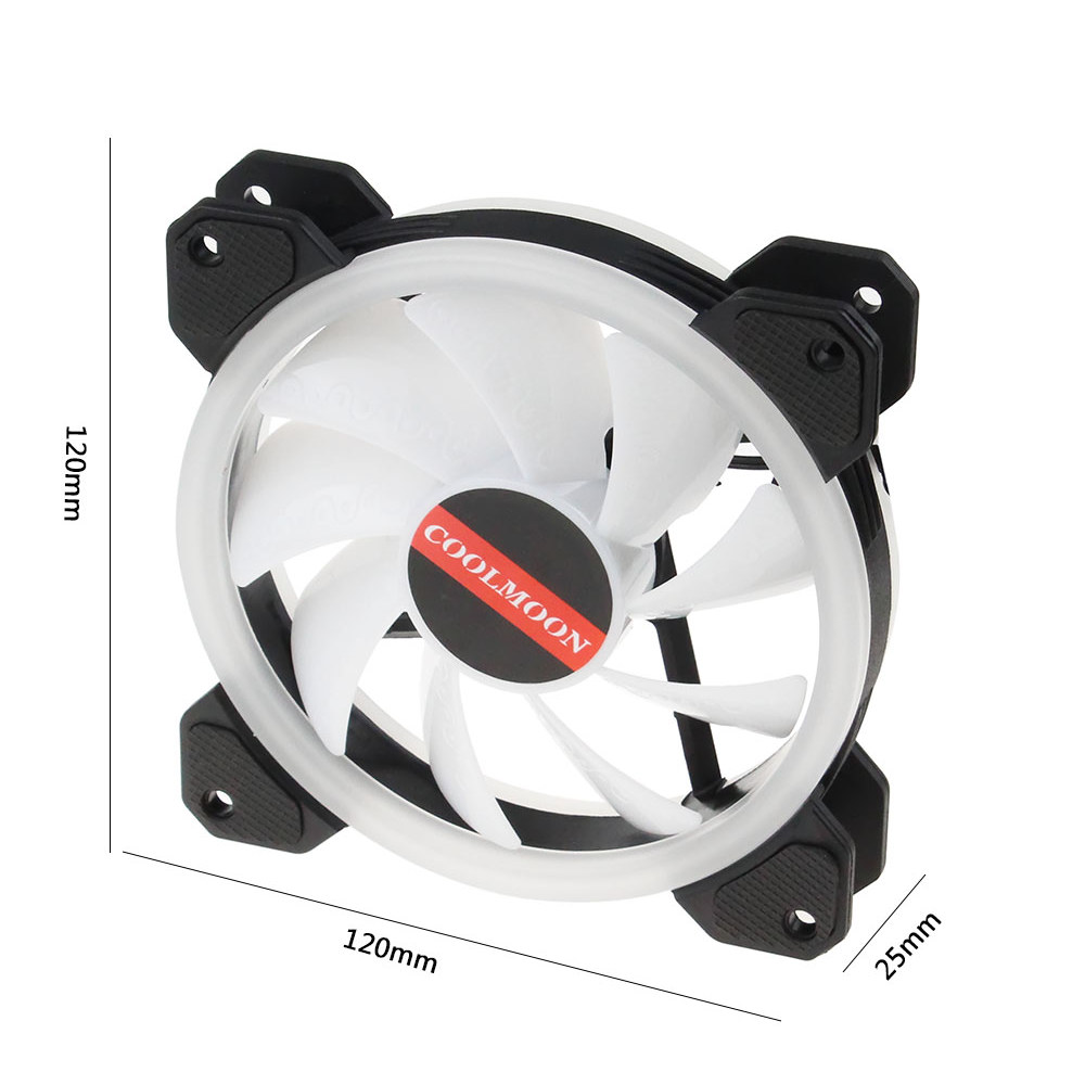 Computer Case PC Cooling Fan RGB Adjust LED 120mm Quiet + IR Remote New Computer Cooler Cooling RGB 