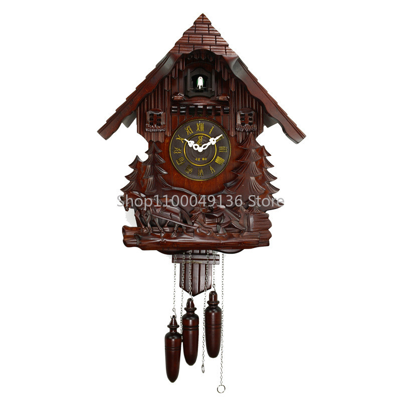 Cuckoo Clock Pendulum Wall Clock Wood Europe Style Livingroom Wall Clock Vintage Watch Wandklok Home