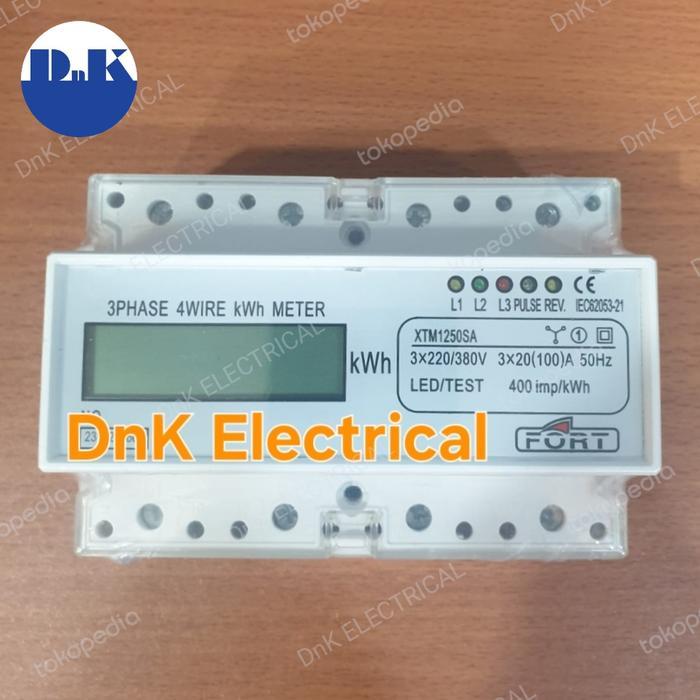 KWH Meter 3 Phase Merk FORT XTM1250SA Digital Direct + Tera