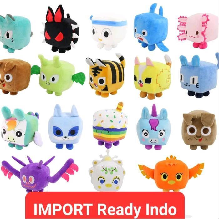 Boneka Pet Simulator X Import Game Stimulator Plush Axolotl Anjing Cat