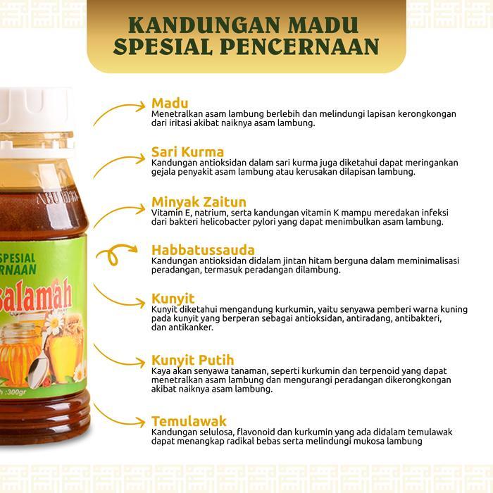 gugg- As Salamah - Madu Herbal Spesial Pencernaan 300 Gram Madu Maag Gerd Dan Asam Lambung