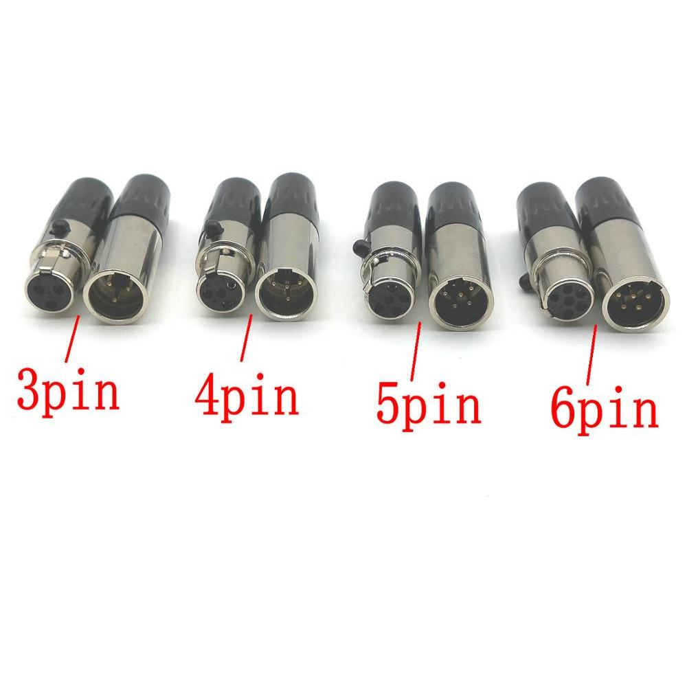 JUAL  10SET set MINI XLR IN-LINE( Male plug + Female Jack) connector JM0OA TERLARIS.
