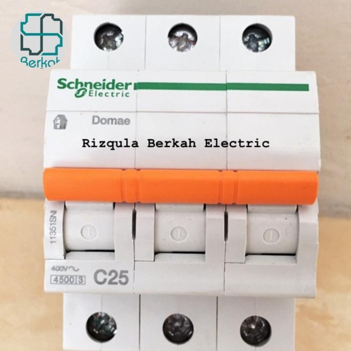 MCB Domae Schneider 3phase 25A (ORIGINAL) MCB 3P 25A schneider