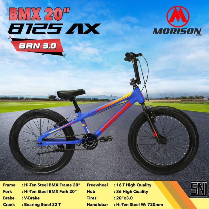 Sepeda Anak Bmx 20 Inch Morison 8125 Ban 3.0 Terbaru