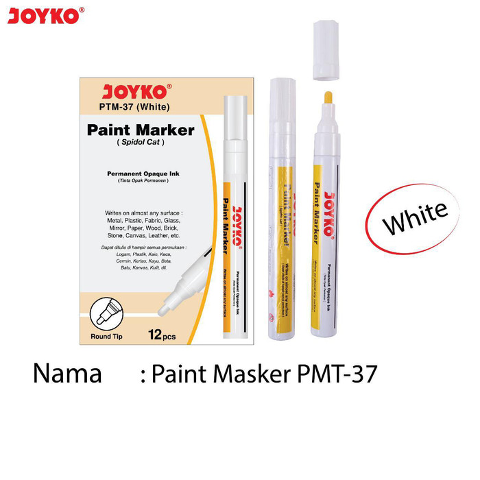 Joyko Paint Marker Spidol Cat PTM Permanent Kaca Plastik Ban Kayu Besi
