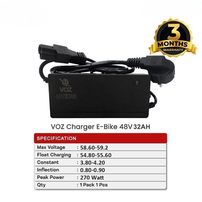 Baterai Charger Sepeda Listrik 48V 32 Ah