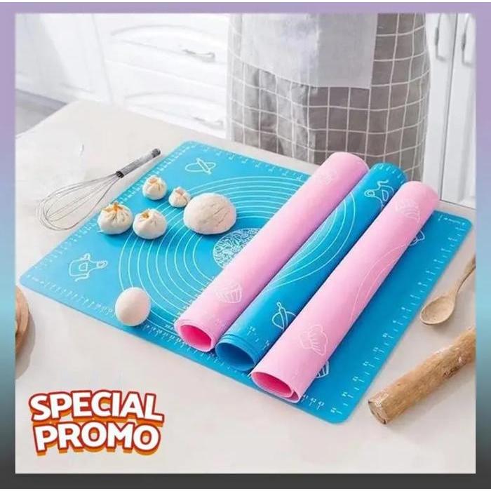 mp3n- Alas Adonan Dan Rollpin Kayu / Alas Baking Adonan Kitchenware Kue Roti