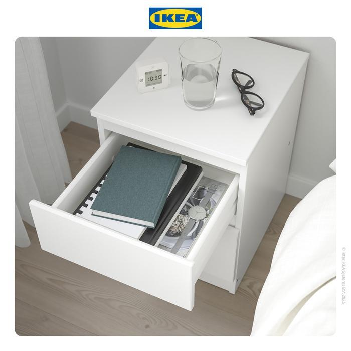 Ikea Kullen Lemari 2 Laci Putih Minimalis 35X49 Cm Furniture Original