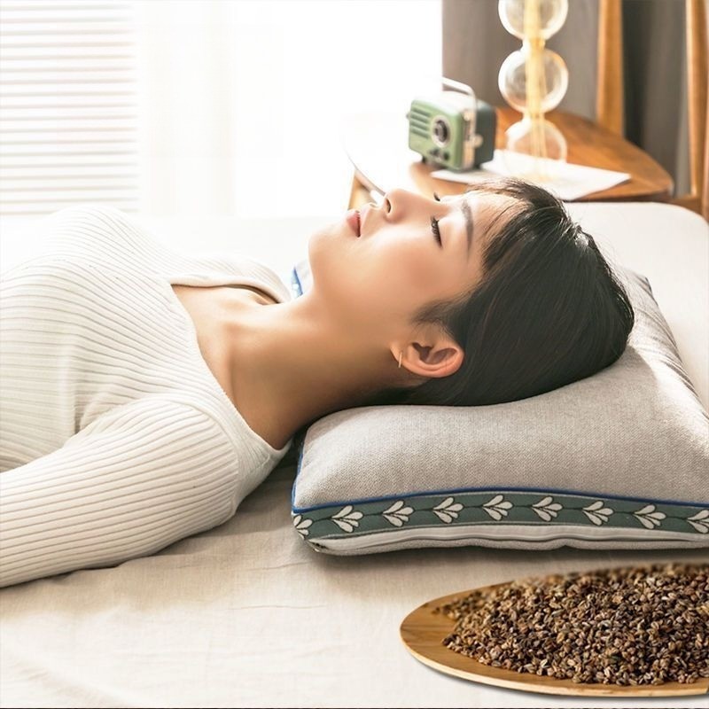 1Pac Pure Buckwheat Husk Pillow For Cervical Spine Protection, Adult Household Single Summer Cool