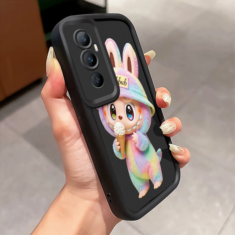 Casing Hp Untuk Realme C65 4G Case Boneka Es Krim Pelangi Softcase Fall Prevention Kesing lunak Cesi