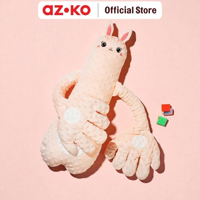 AZKO Ataru Bantal Shooting Bayi Rabbit - Pink Bantal Bayi Plush Pillow Teman Tidur Support Bayi