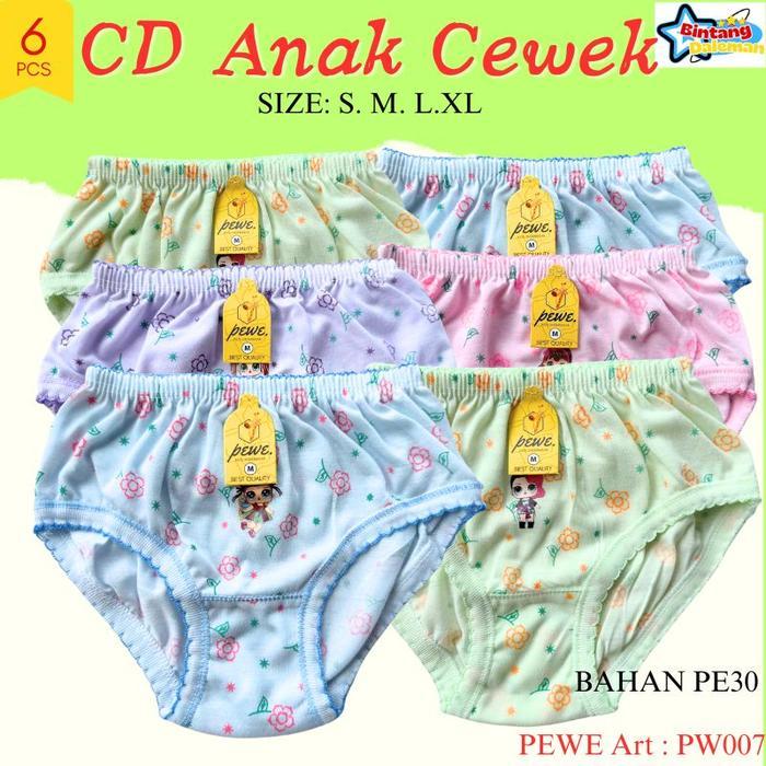 1 LUSIN Celana Dalam Anak Perempuan polos Tebal Sempak Anak Cewek warna warni / Cd Anak Cewek Bahan